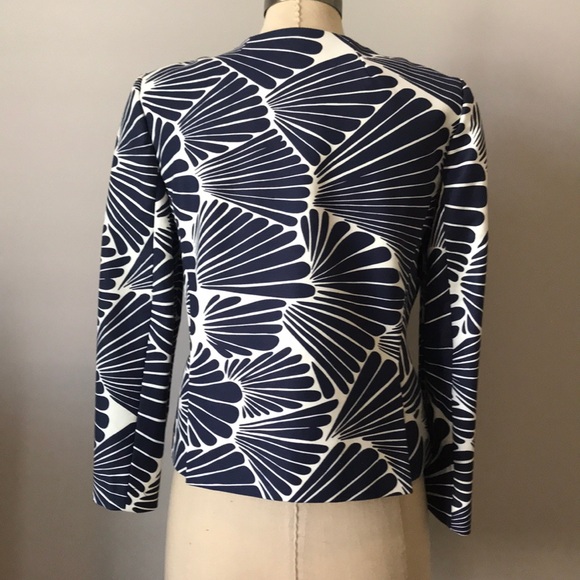 J Crew Blue White Fanfare jacket blazer 12 - Picture 2 of 7